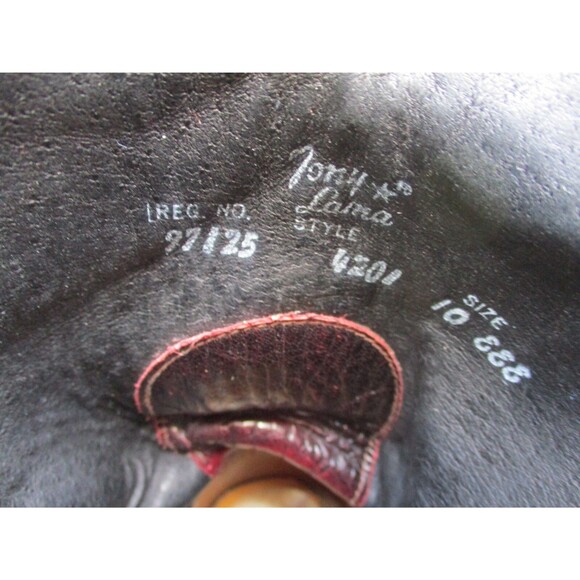 Tony Lama Cowboy Boots Men 10 EEE 3E Brown Leather Western Work Wear - Picture 12 of 13